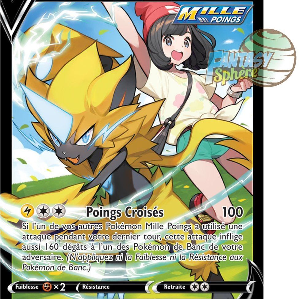 Zeraora V Full Art Ultra Rare Tg Tg Epee Et Bouclier Tempete