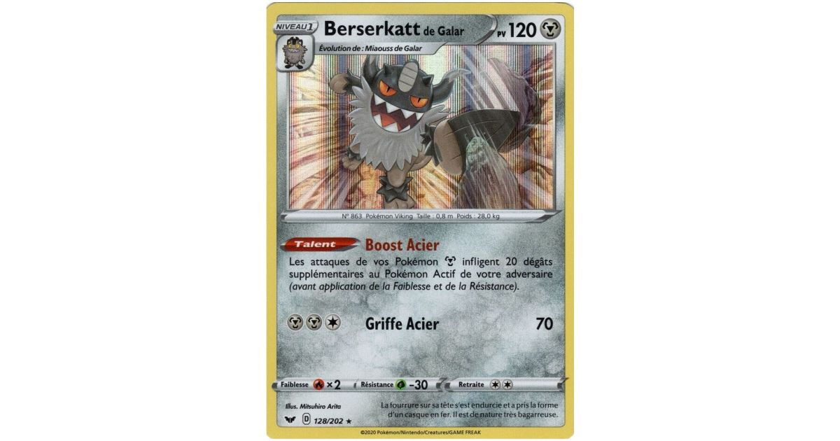 Pok Mon Berserkatt De Galar Holo Rare Eb Ep E Et Bouclier