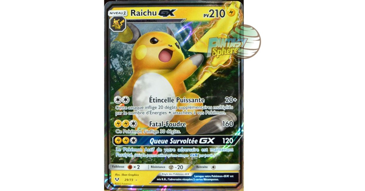 Pok Mon Raichu Gx Ultra Rare Soleil Et Lune L Gendes