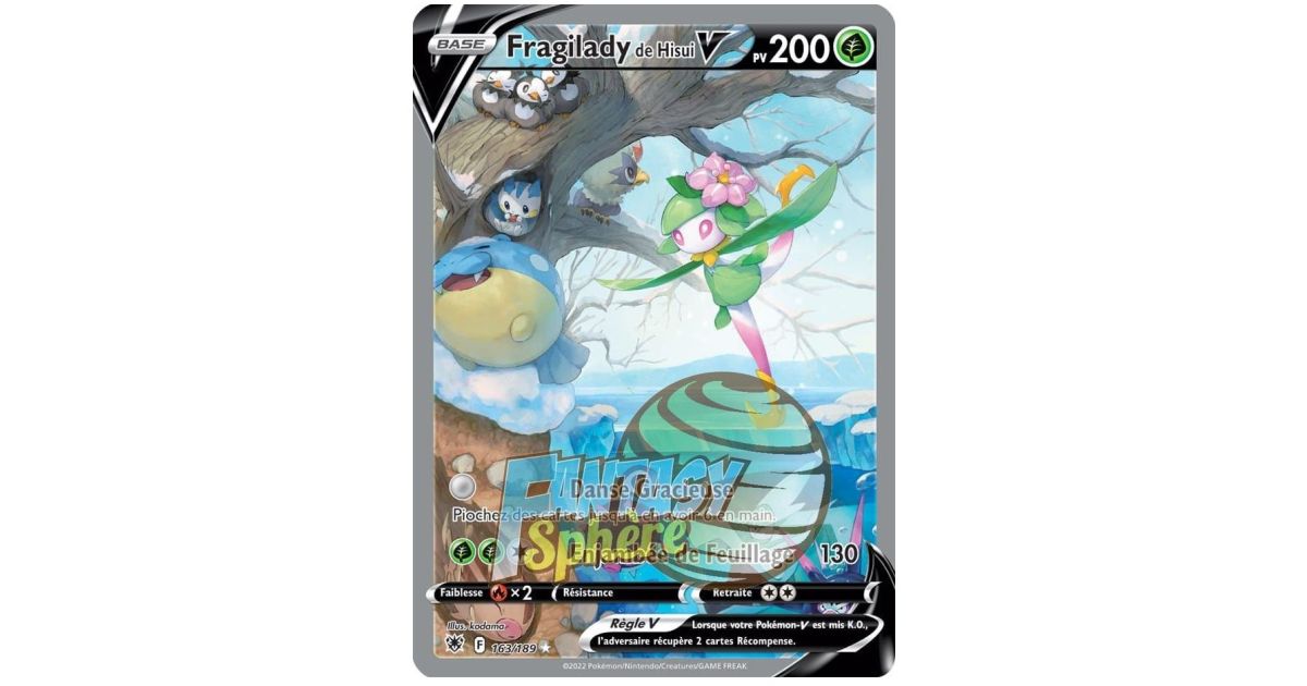 Pokémon Fragilady de Hisui V Full Art Ultra Rare 163 189 Epee et