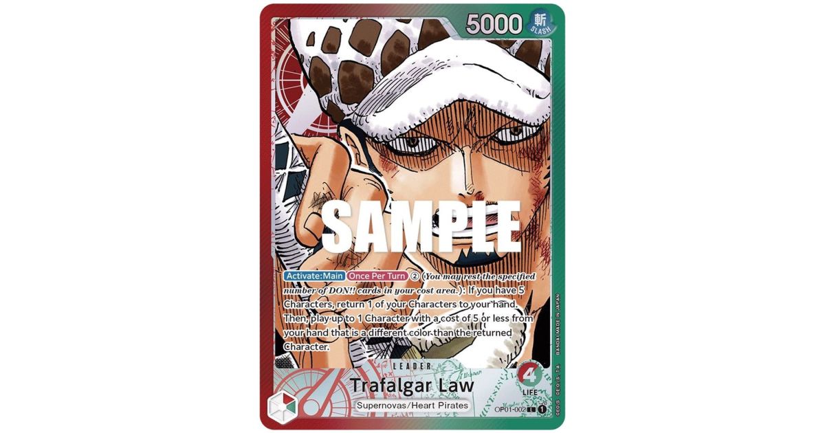 One Piece TCG Trafalgar Law L Parallel OP01 002 OP01 Romance Dawn