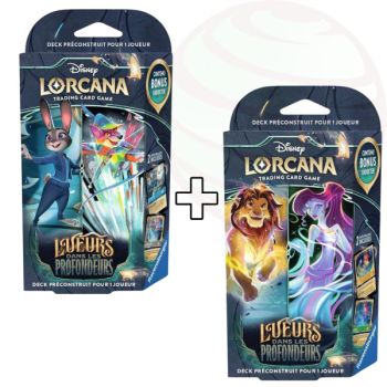 photo Lot de 2 Decks De Démarrage - Chapitre 10 : Lueurs des Profondeurs - Disney Lorcana - Set 10 - FR