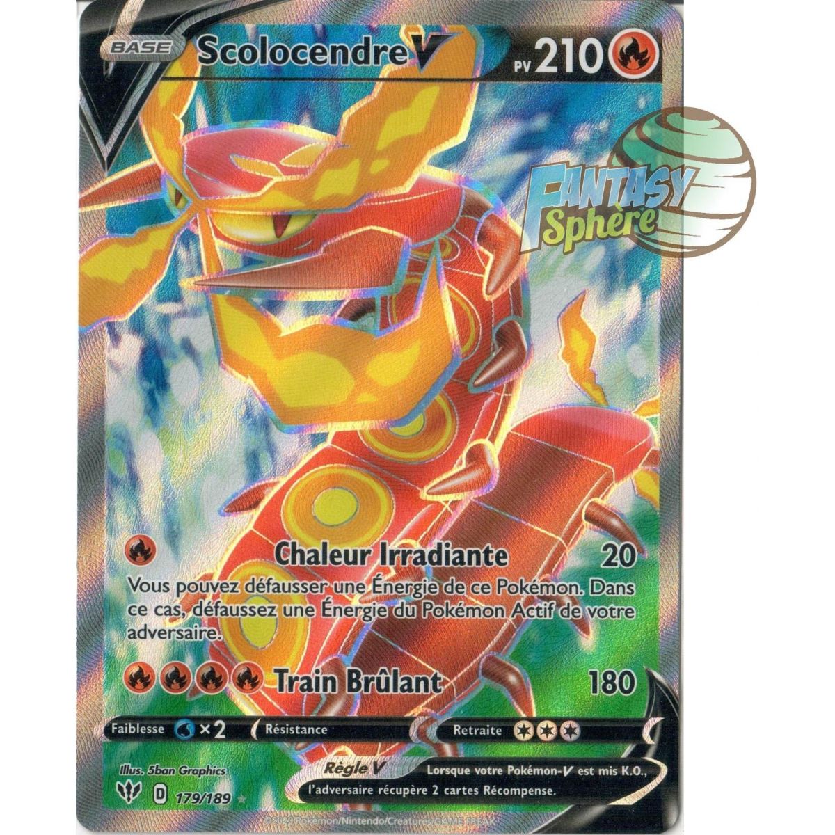 Item Scolocendre V - Full Art Ultra Rare  179/189  - EB03 Ténèbres Embrasées