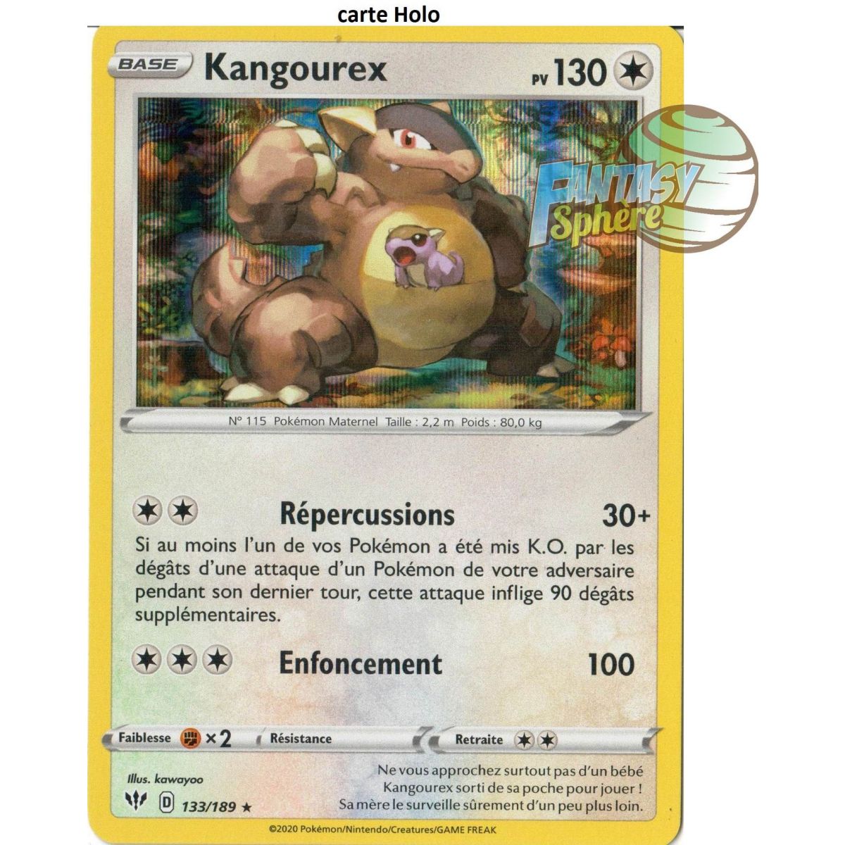 Kangourex - Holo Rare 133/189  - EB03 Ténèbres Embrasées