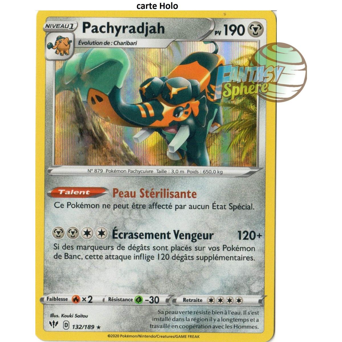 Pachyradjah - Holo Rare 132/189  - EB03 Ténèbres Embrasées