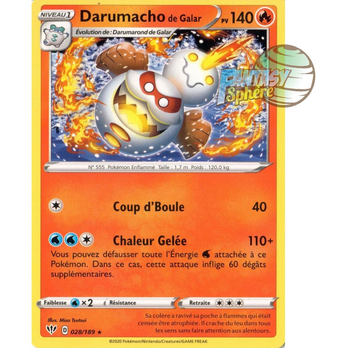 Darumacho de Galar - Rare 28/189  - EB03 Ténèbres Embrasées