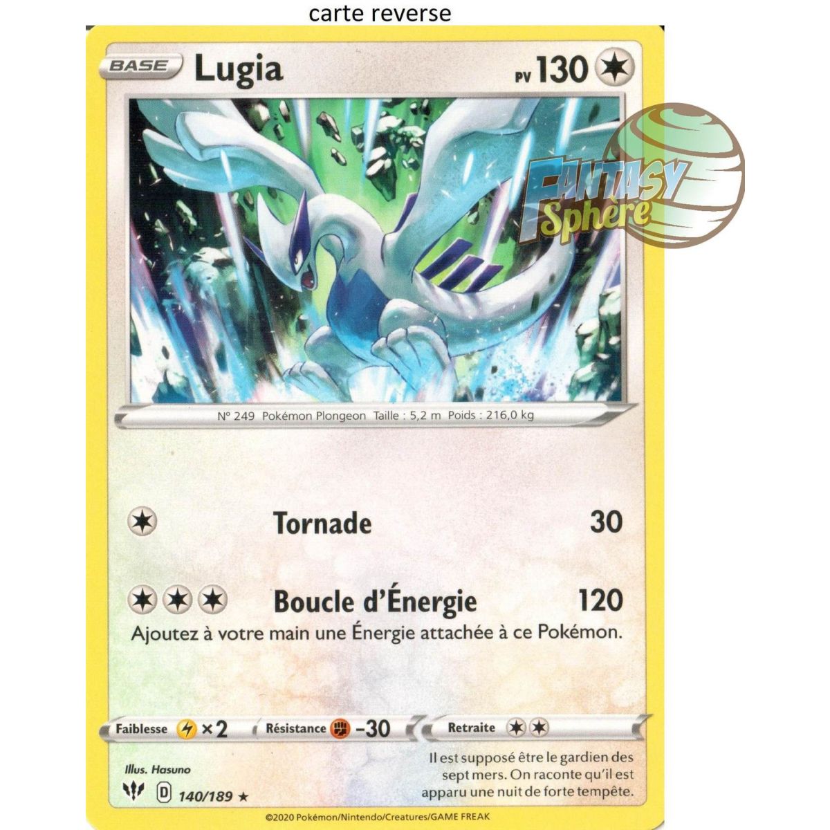 Item Lugia - Reverse 140/189  - EB03 Ténèbres Embrasées