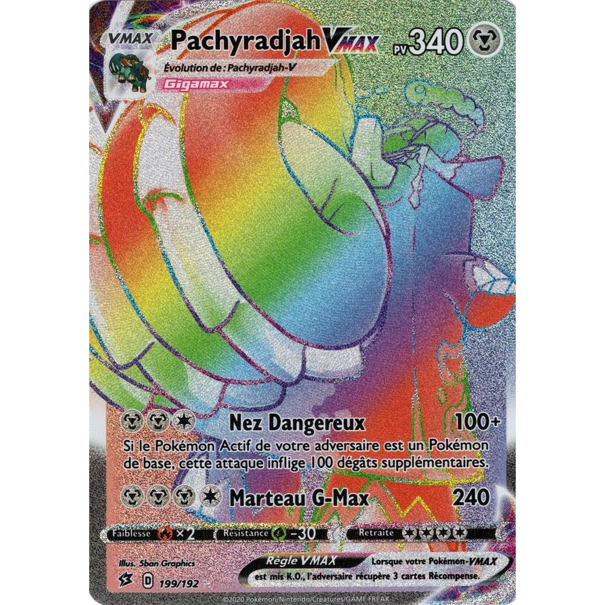 Item Pachyradjah VMAX - Secret Rare 199/192 EB02 Clash des Rebelles