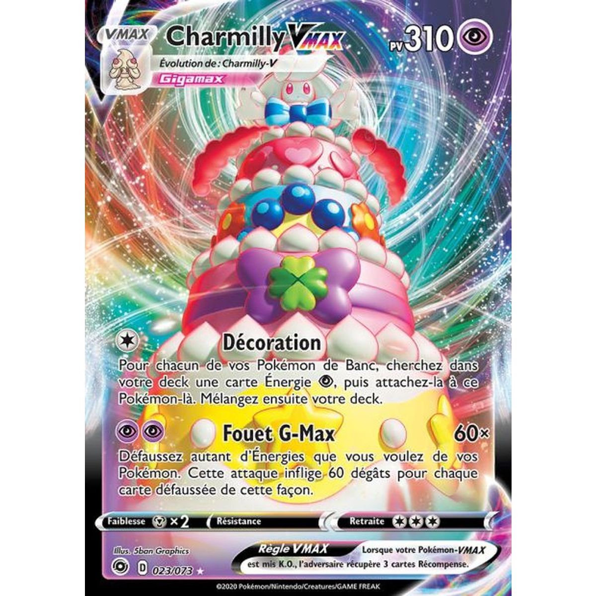 Item Charmilly VMAX - Full Art Ultra Rare 23/73 EB3. Epée et Bouclier 3.5 : La Voie du Maître