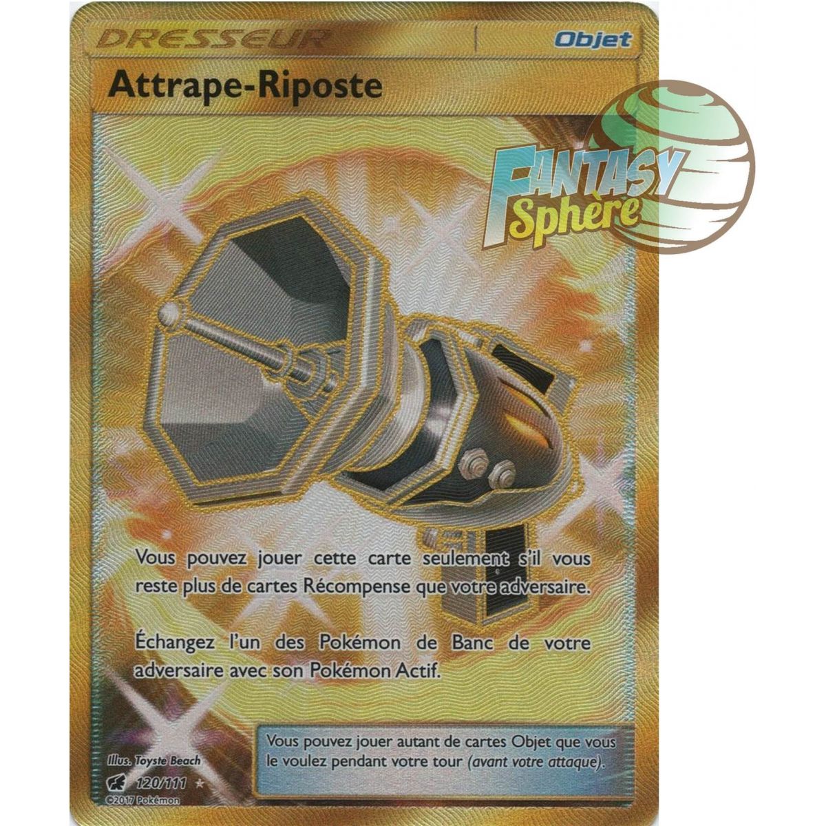 Attrape-Riposte - Secret Rare 120/111 - Soleil et Lune 4 Invasion Carmin