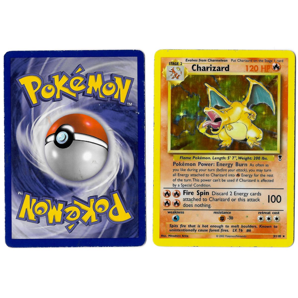 Charizard 3/110 Legendary Collection Holo Unlimited Anglais Voir Scan