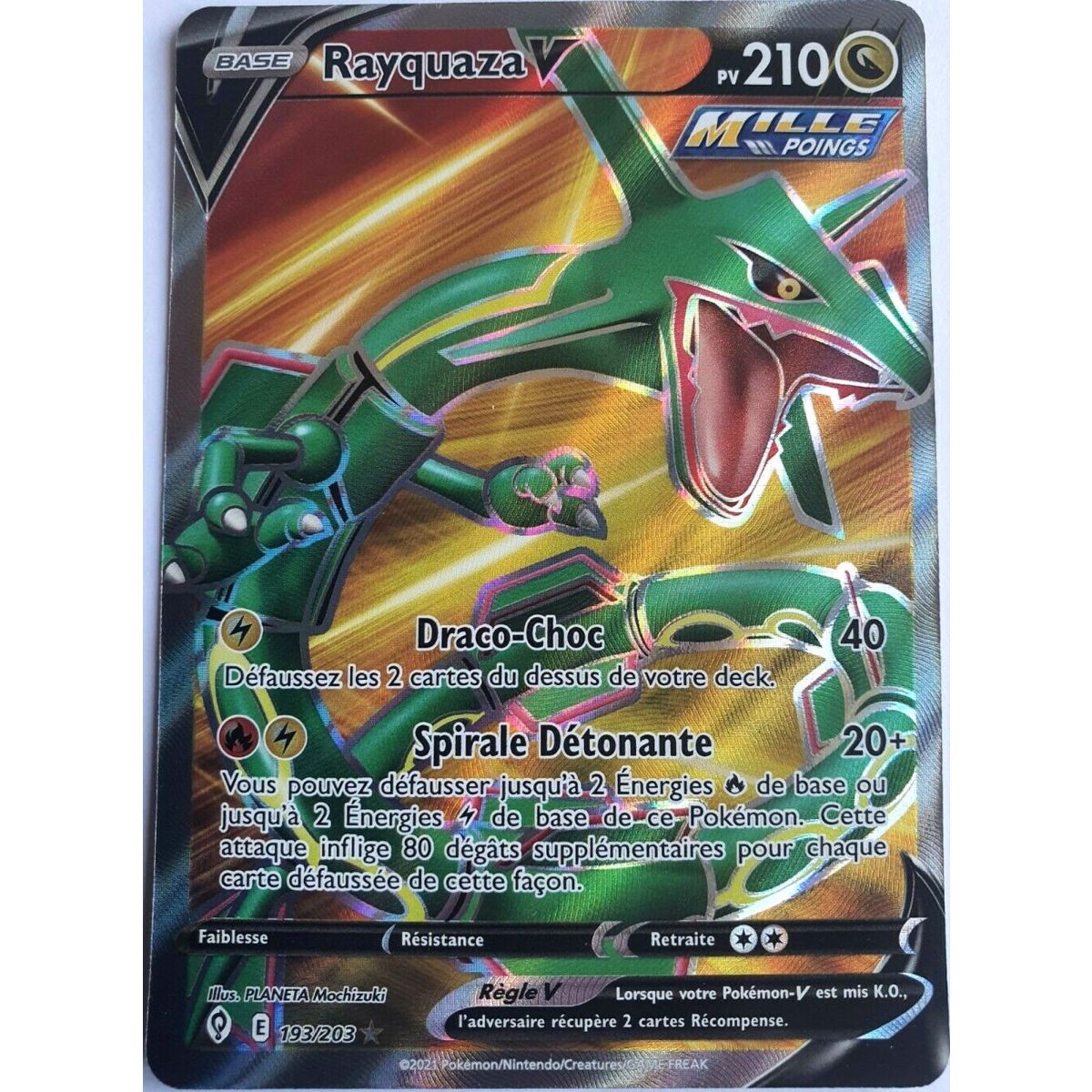 Item Rayquaza V - Full Art Ultra Rare 193/203 - Epee et Bouclier Evolution Celeste