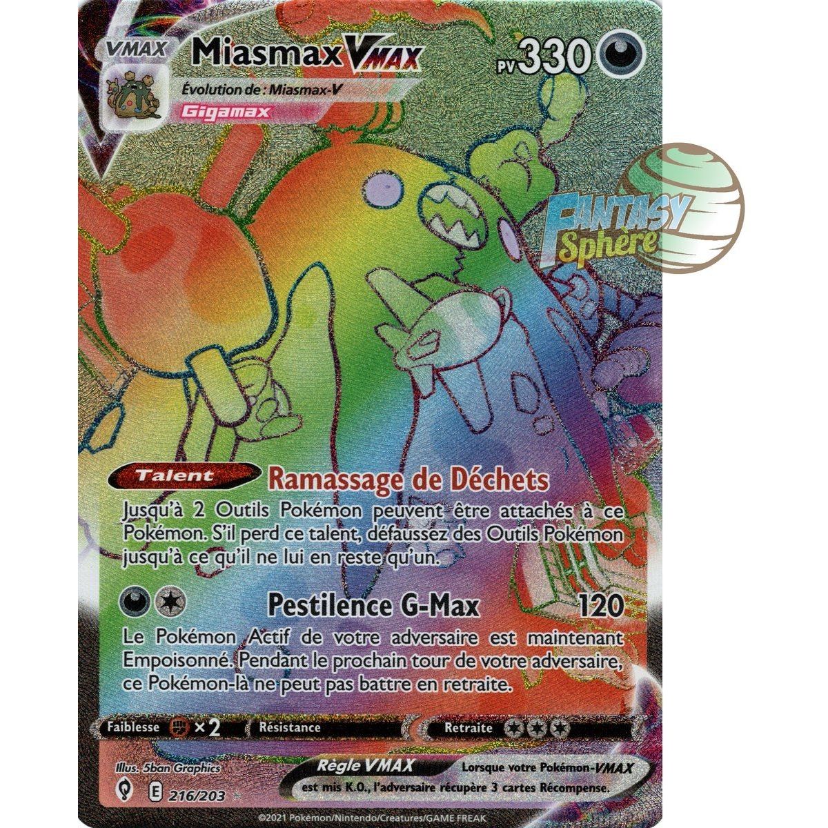 Item Miasmax VMAX - Secret Rare 216/203 - Epee et Bouclier Evolution Celeste