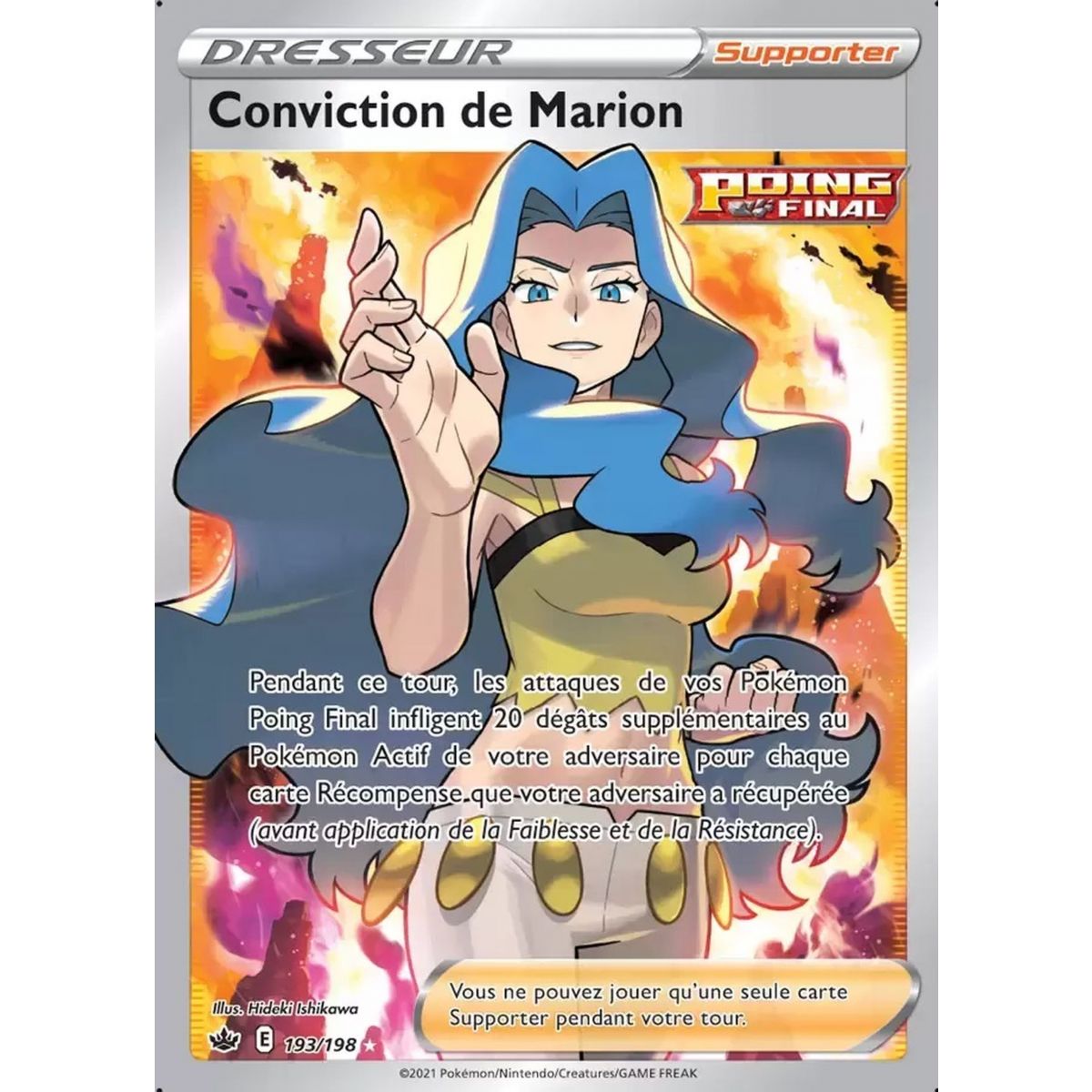 Item Conviction de Marion - Full Art Ultra Rare 193/198 - Epee et Bouclier Regne de Glace