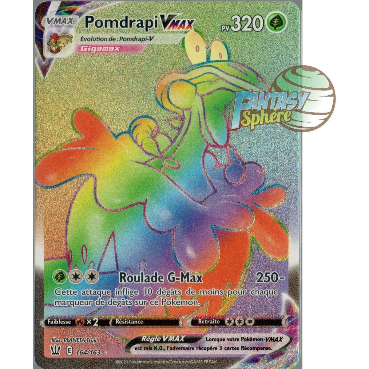 Pomdrapi VMAX - Secret Rare 164/163 - Epee et Bouclier Style de Combat