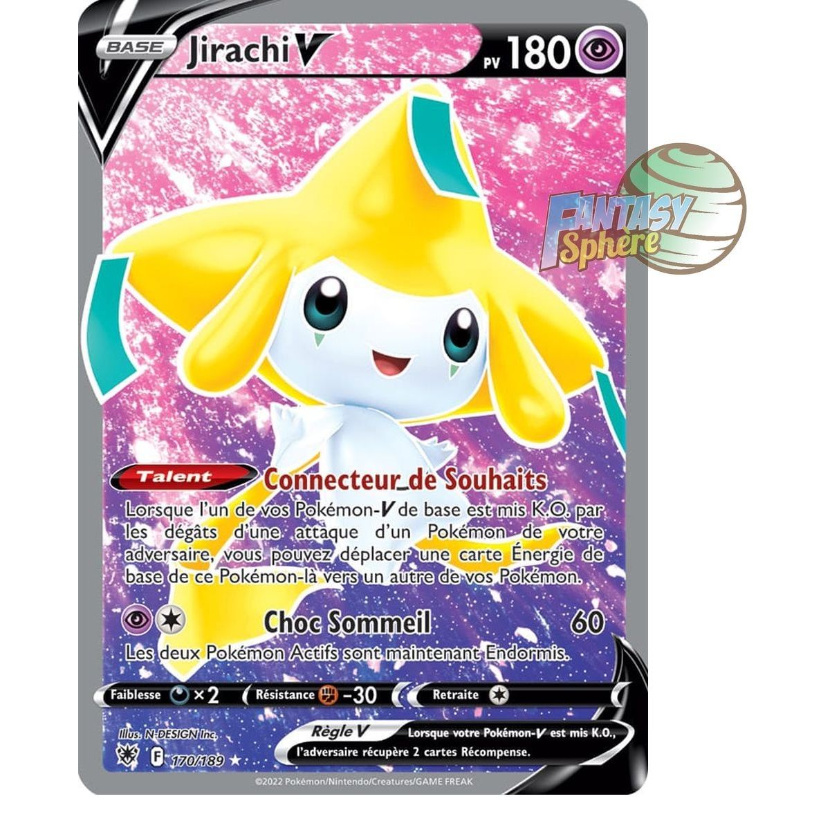 Item Jirachi V - Full Art Ultra Rare 170/189 - Epee et Bouclier Astres Radieux