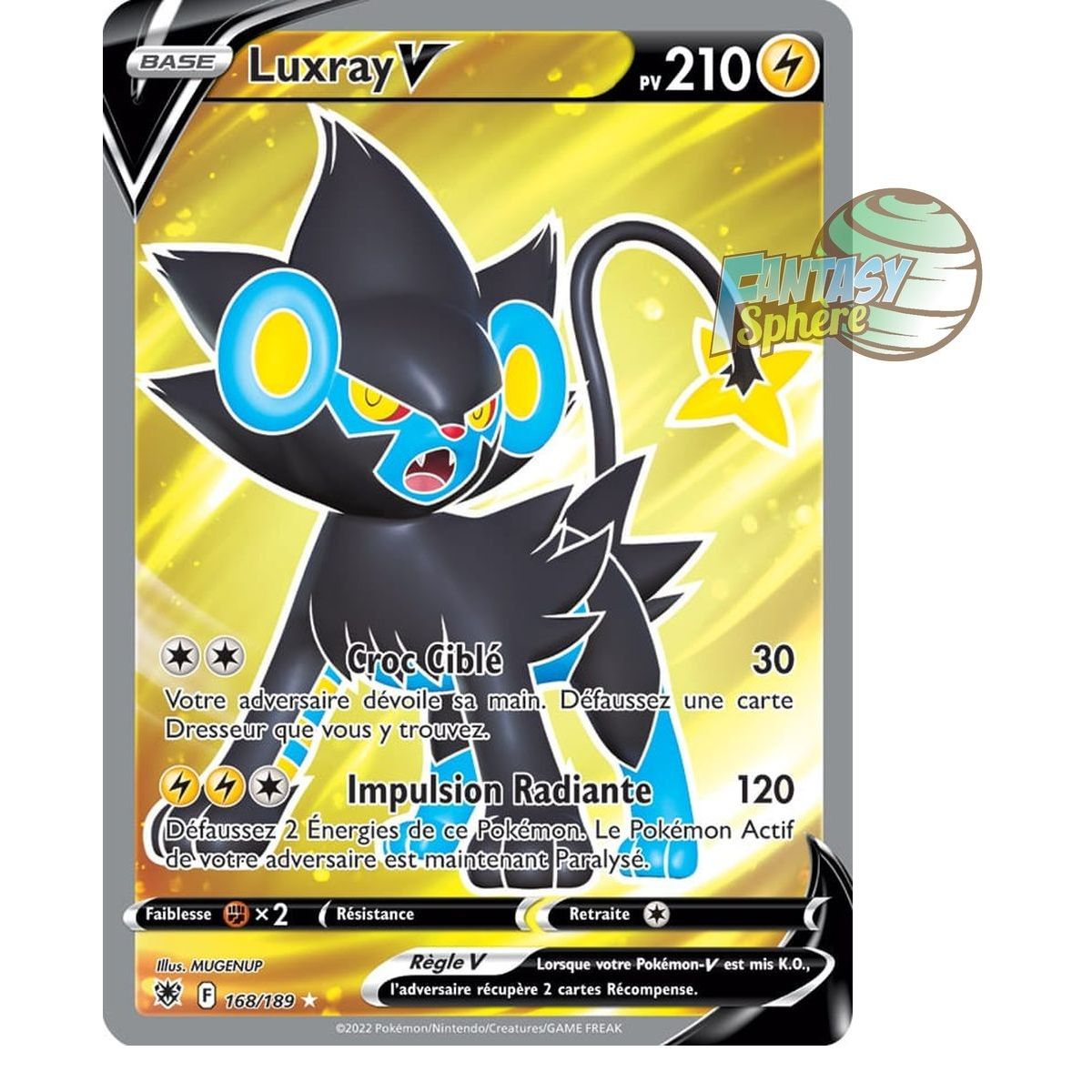 Item Luxray V - Full Art Ultra Rare 168/189 - Epee et Bouclier Astres Radieux