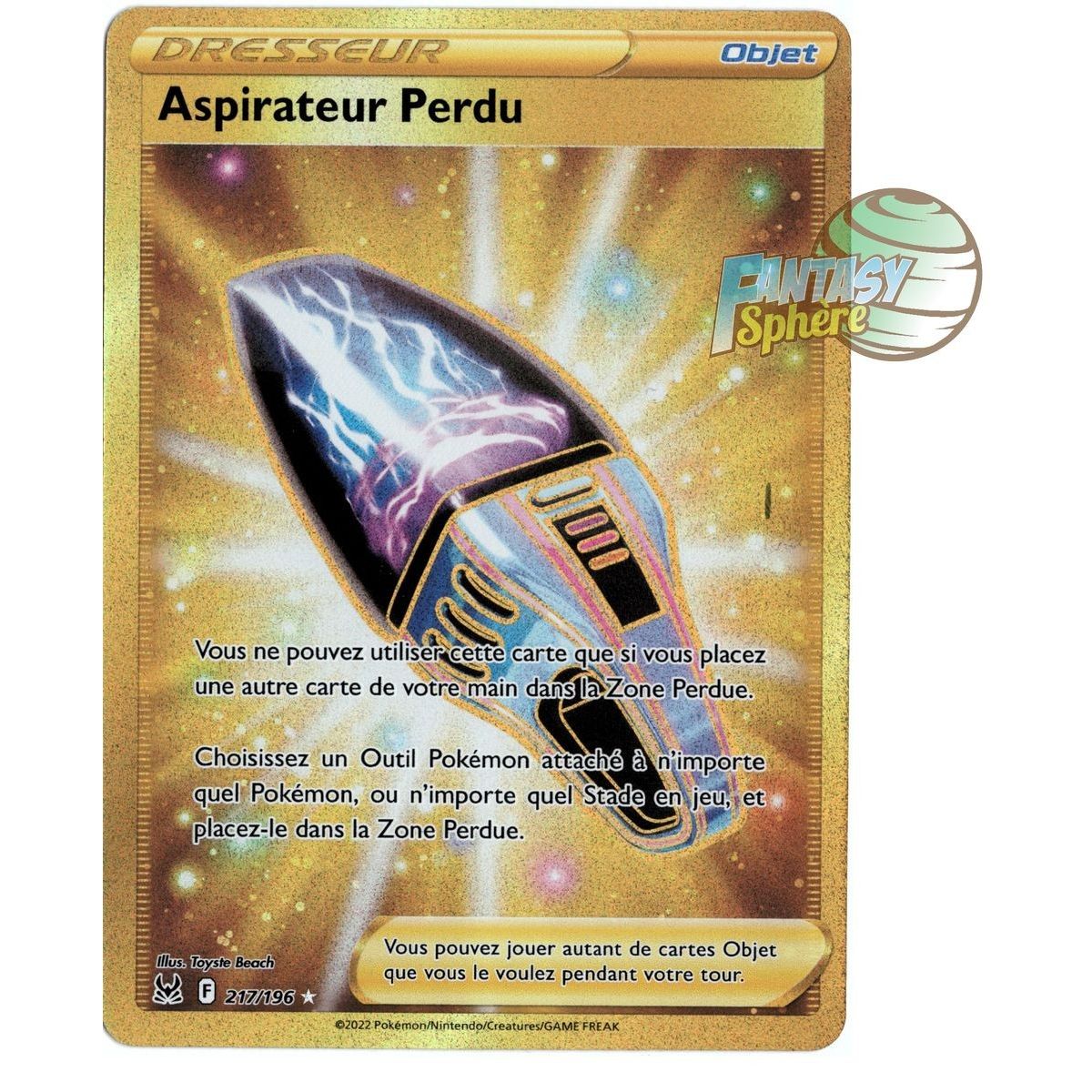 Item Aspirateur Perdu - Secret Rare 217/196 - Epee et Bouclier 11 Origine Perdue