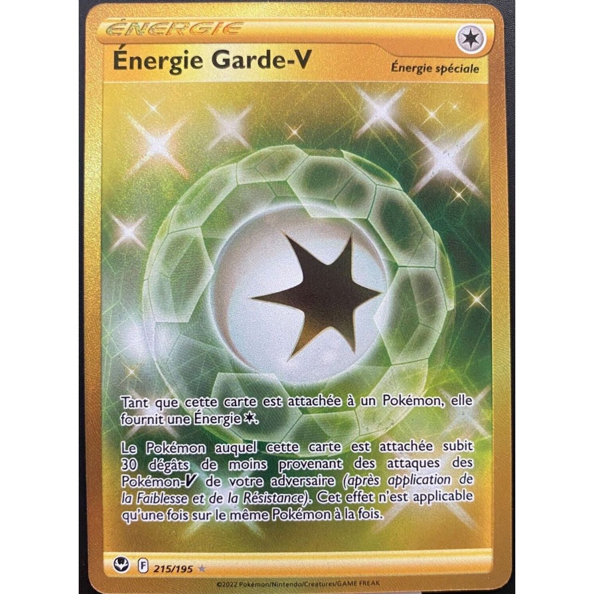 Énergie Garde-V - Secret Rare 215/195 - Epee et Bouclier 12 Tempete Argentée