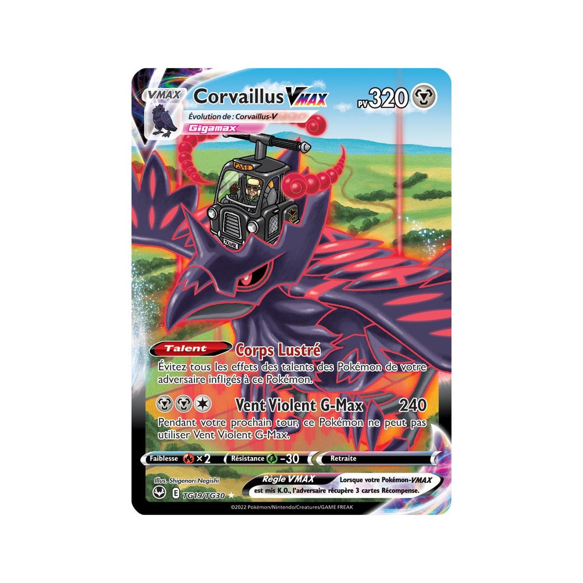 Item Corvaillus VMAX - Full Art Ultra Rare TG19/TG30 - Epee et Bouclier 12 Tempete Argentée