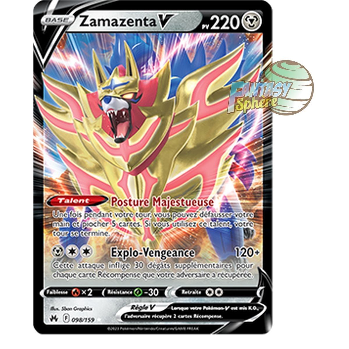 Item Zamazenta V - Ultra Rare 98/159 - Epee et Bouclier 12.5 Zenith Supreme