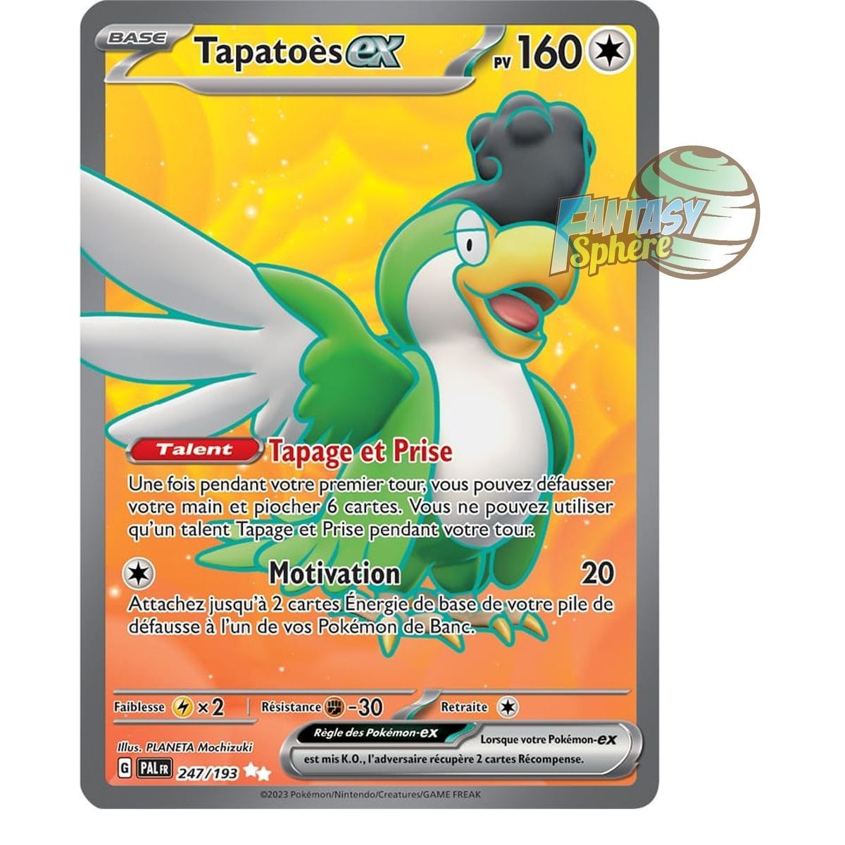 Tapatoès EX - Ultra Rare 247/193 - Ecarlate et Violet Evolution à Paldea