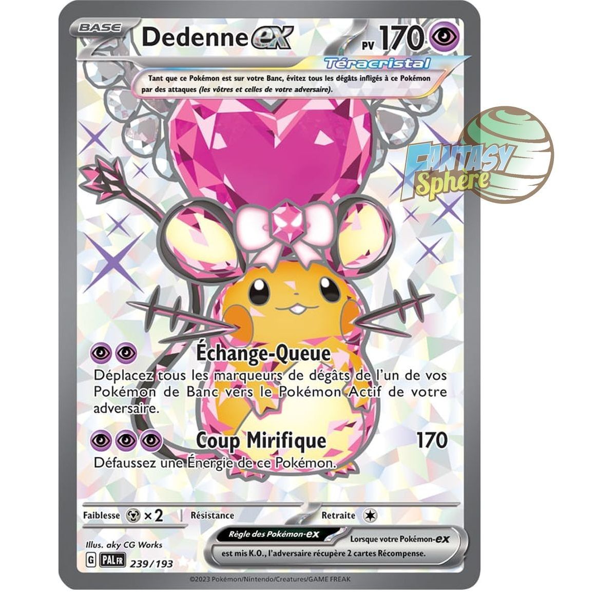 Item Dedenne EX - Ultra Rare 239/193 - Ecarlate et Violet Evolution à Paldea