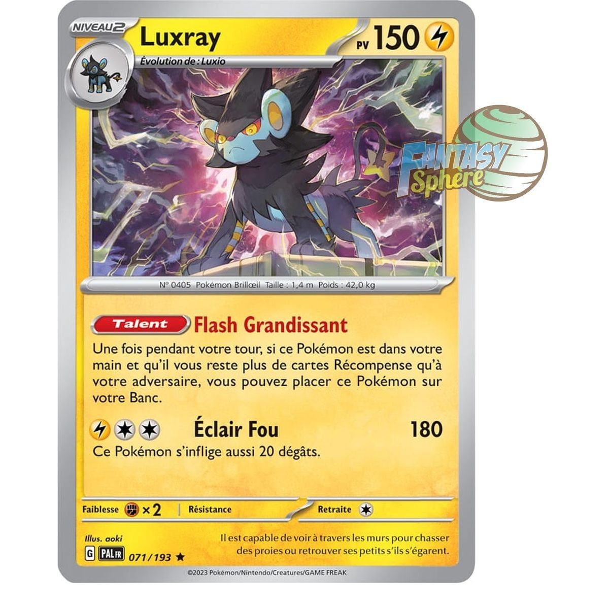 Luxray - Holo Rare 71/193 - Ecarlate et Violet Evolution à Paldea