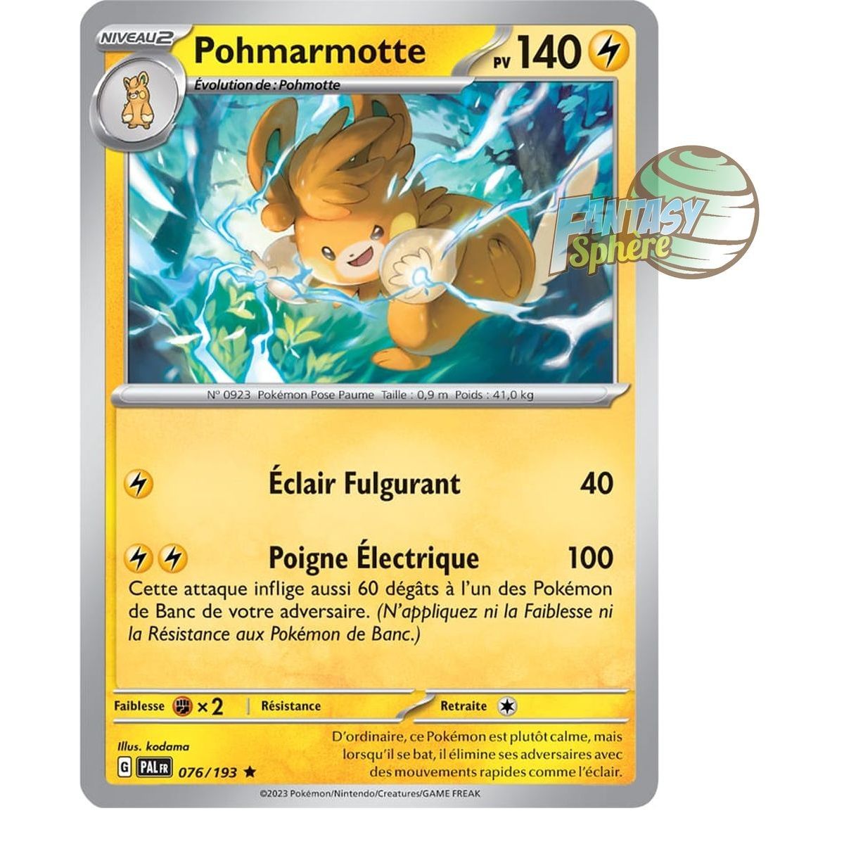 Pohmarmotte - Holo Rare 76/193 - Ecarlate et Violet Evolution à Paldea