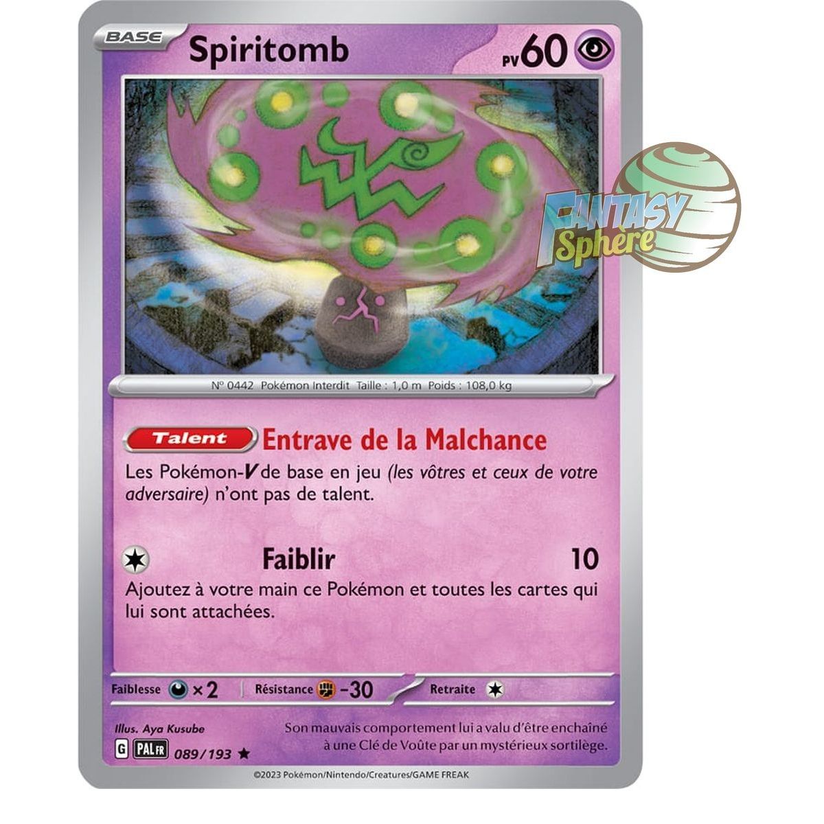 Spiritomb - Holo Rare 89/193 - Ecarlate et Violet Evolution à Paldea