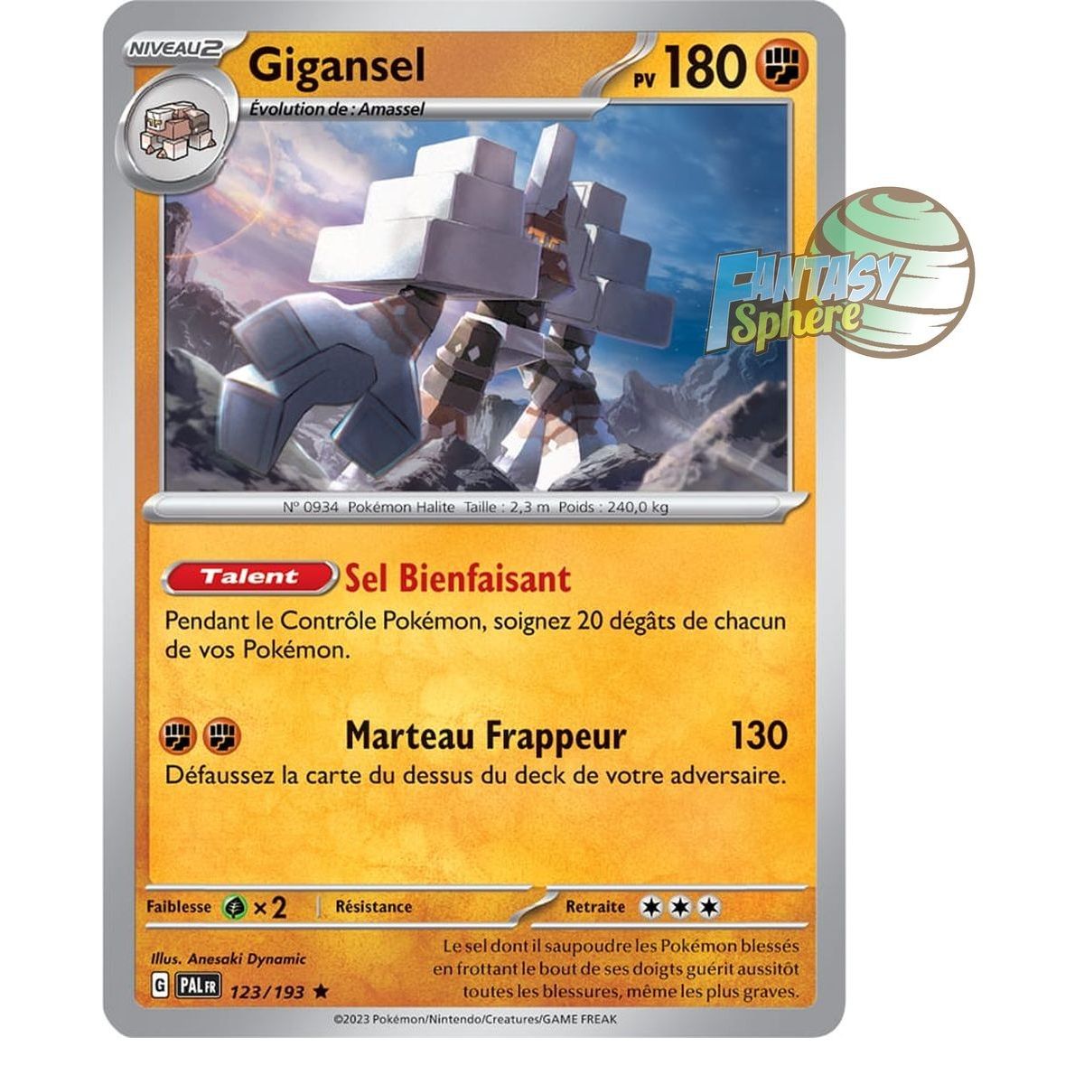 Gigansel - Holo Rare 123/193 - Ecarlate et Violet Evolution à Paldea