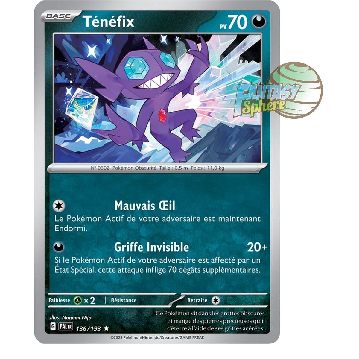 Ténéfix - Holo Rare 136/193 - Ecarlate et Violet Evolution à Paldea