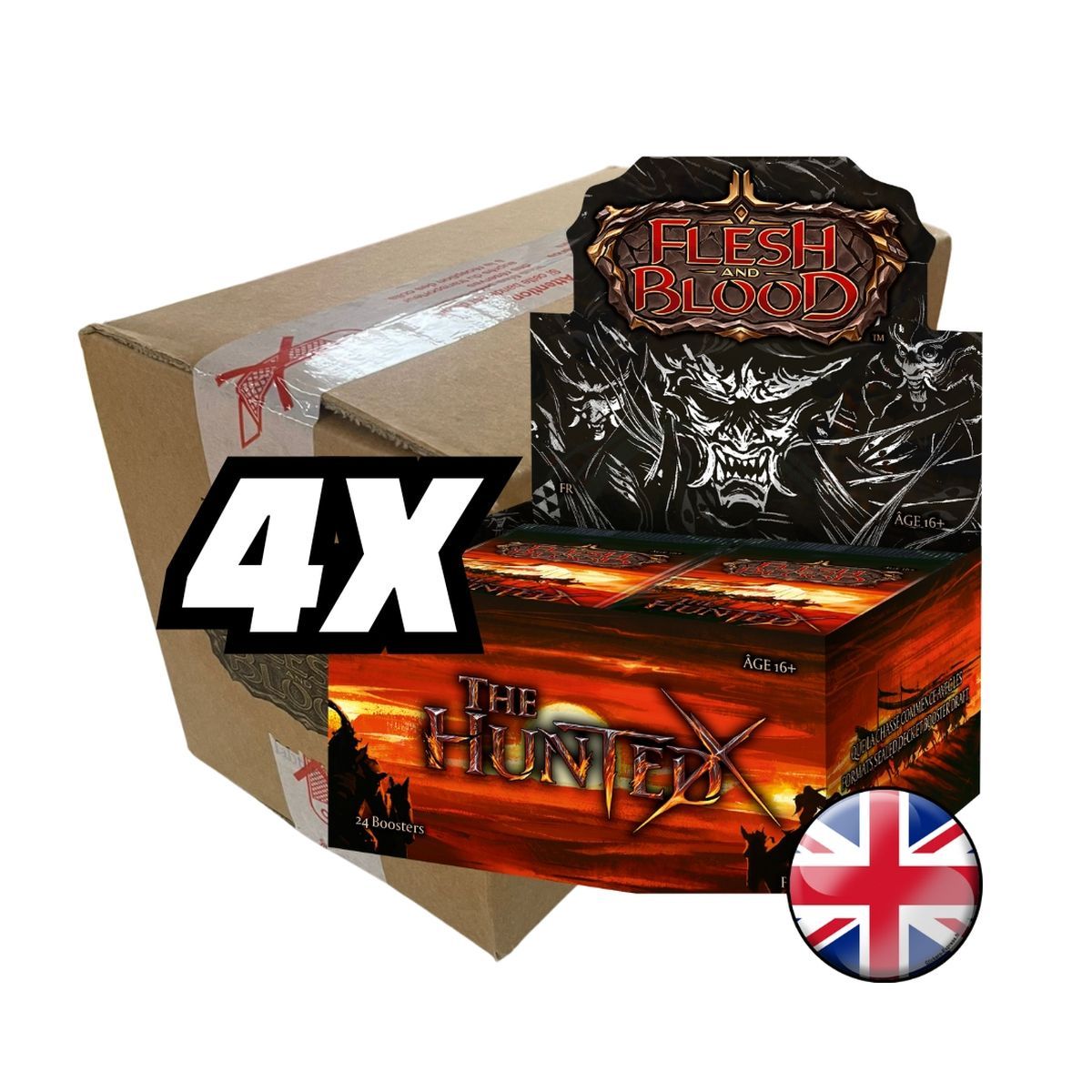 Carton de 4 Boîte de 24 Boosters - The Hunted - Flesh & Blood - EN