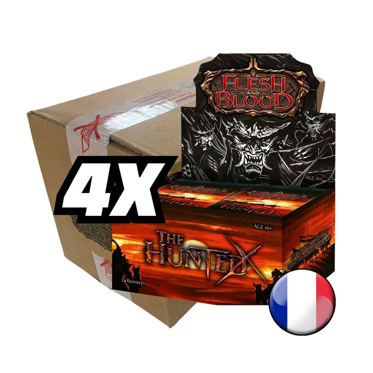 Carton de 4 Boîte de 24 Boosters - The Hunted - Flesh & Blood - FR