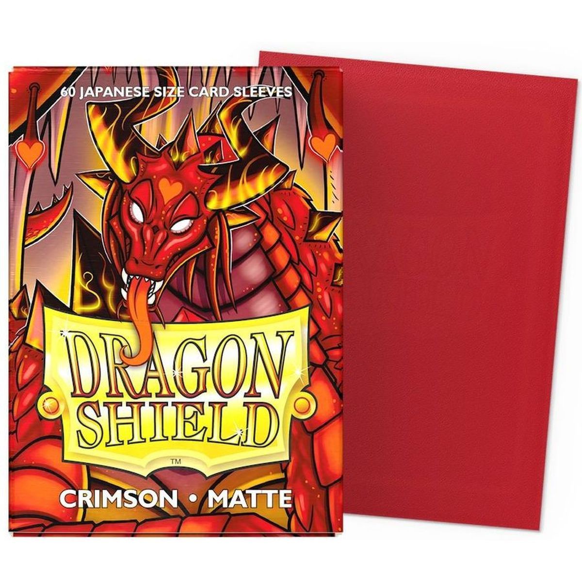Item Dragon Shield - Small Sleeves - Japanese Size - Crimson (60)