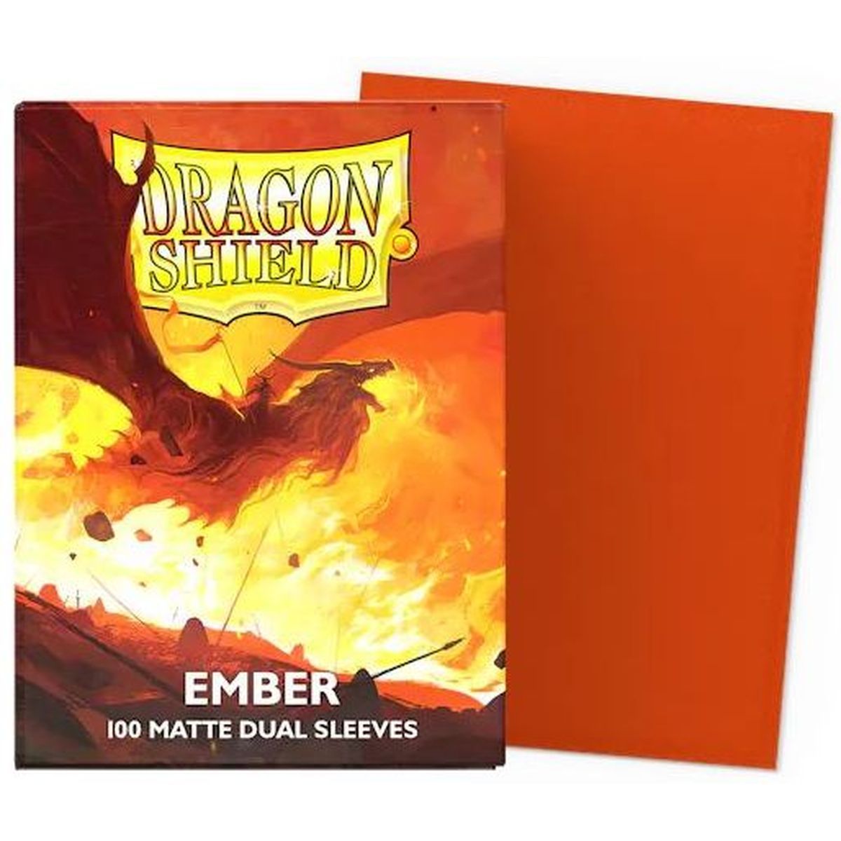 Item Dragon Shield - Standard Sleeves - Dual Matte Ember (100)