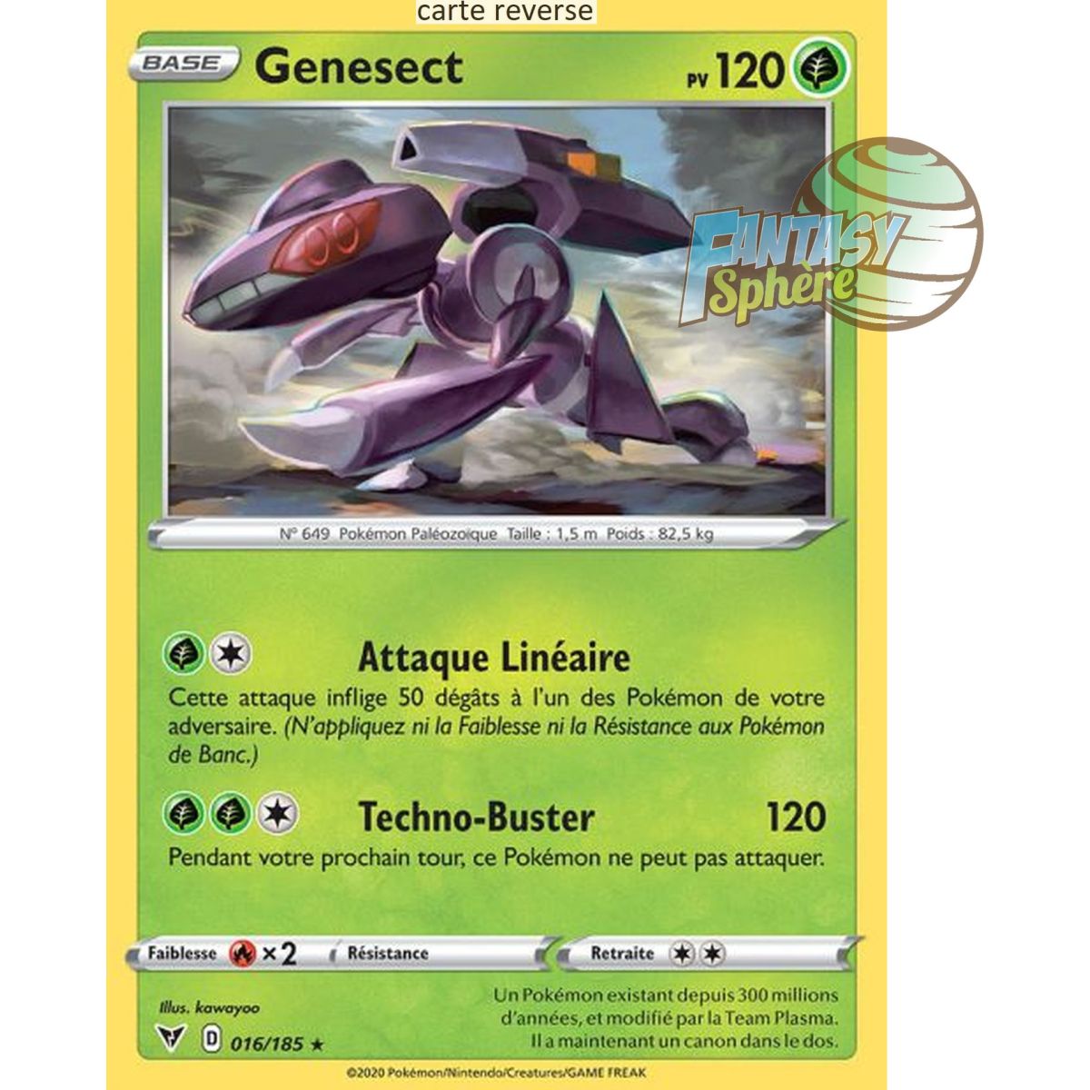 Item Genesect - Reverse 16/185 - Epee et Bouclier 4 Voltage Eclatant