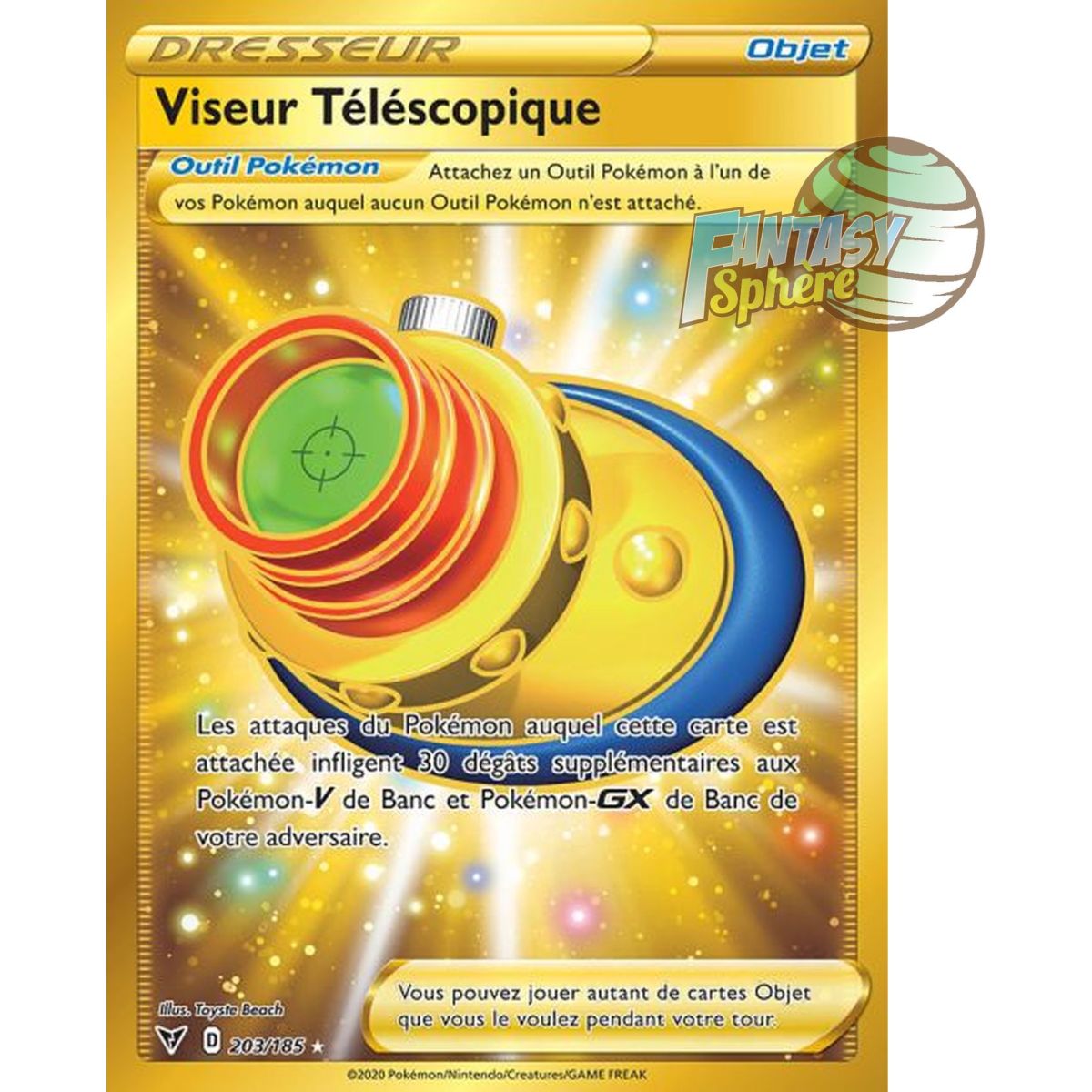 Item Viseur Téléscopique - Secret Rare 203/185 - Epee et Bouclier 4 Voltage Eclatant