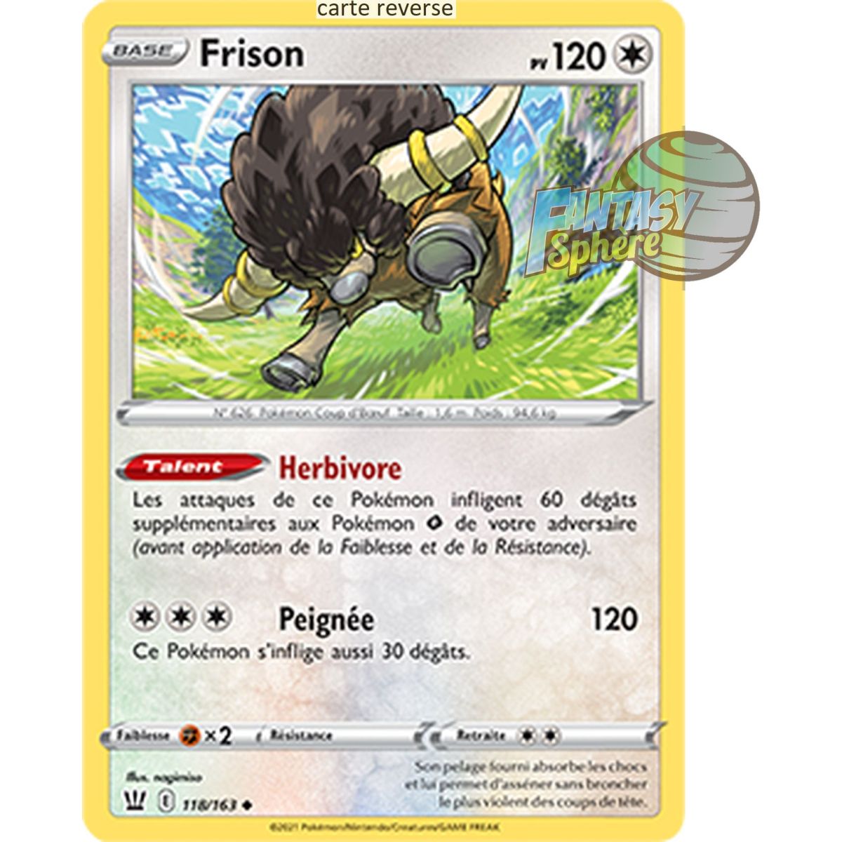 Frison - Reverse 118/163 - Epee et Bouclier 5 Style de Combat