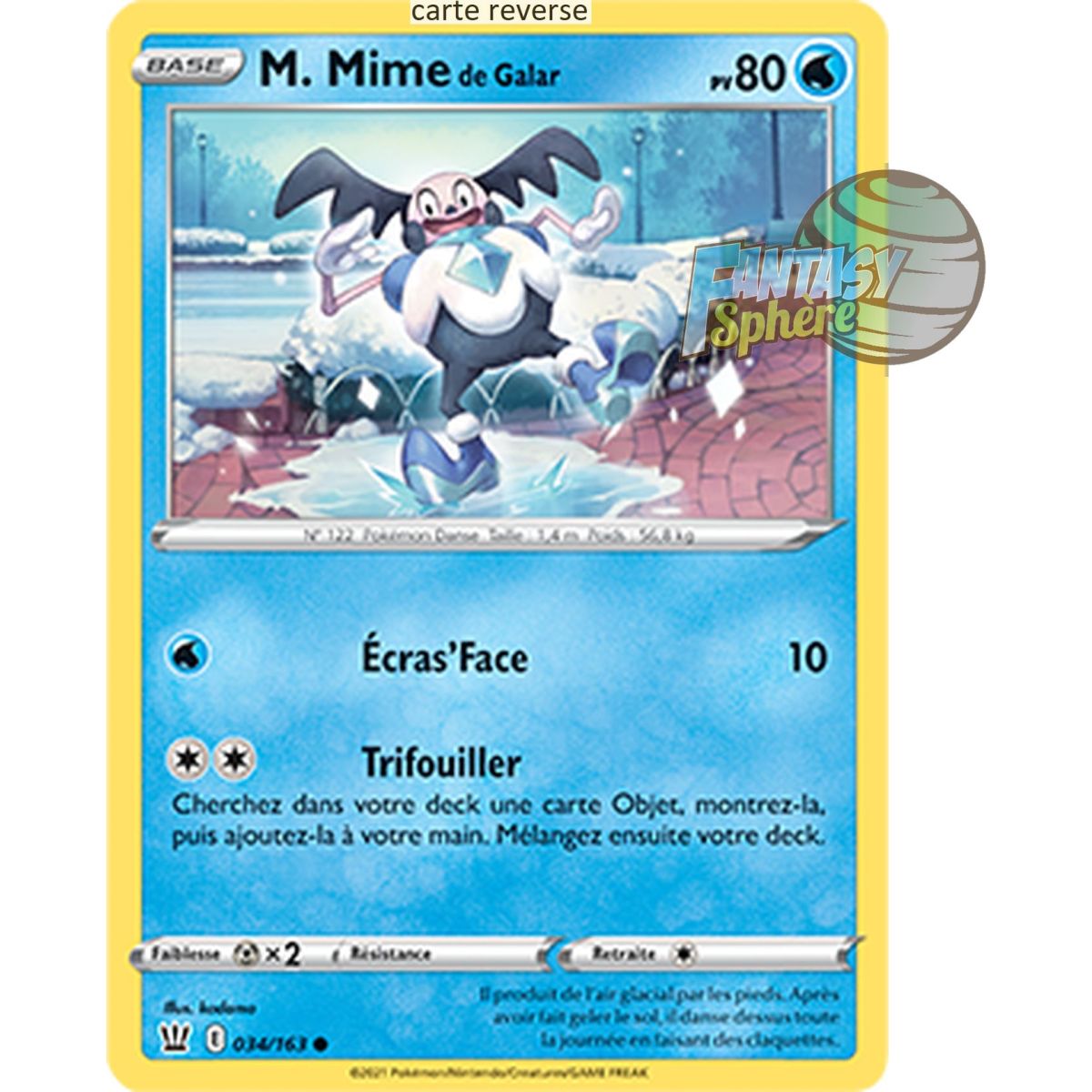 M. Mime de Galar - Reverse 34/163 - Epee et Bouclier 5 Style de Combat