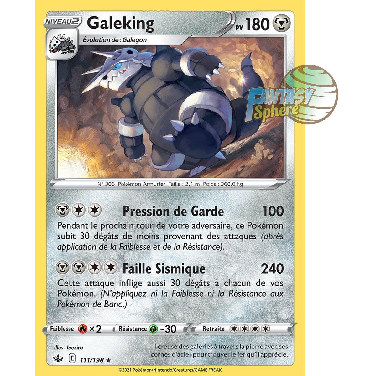 Item Galeking - Rare 111/198 - Epee et Bouclier 6 Regne de Glace