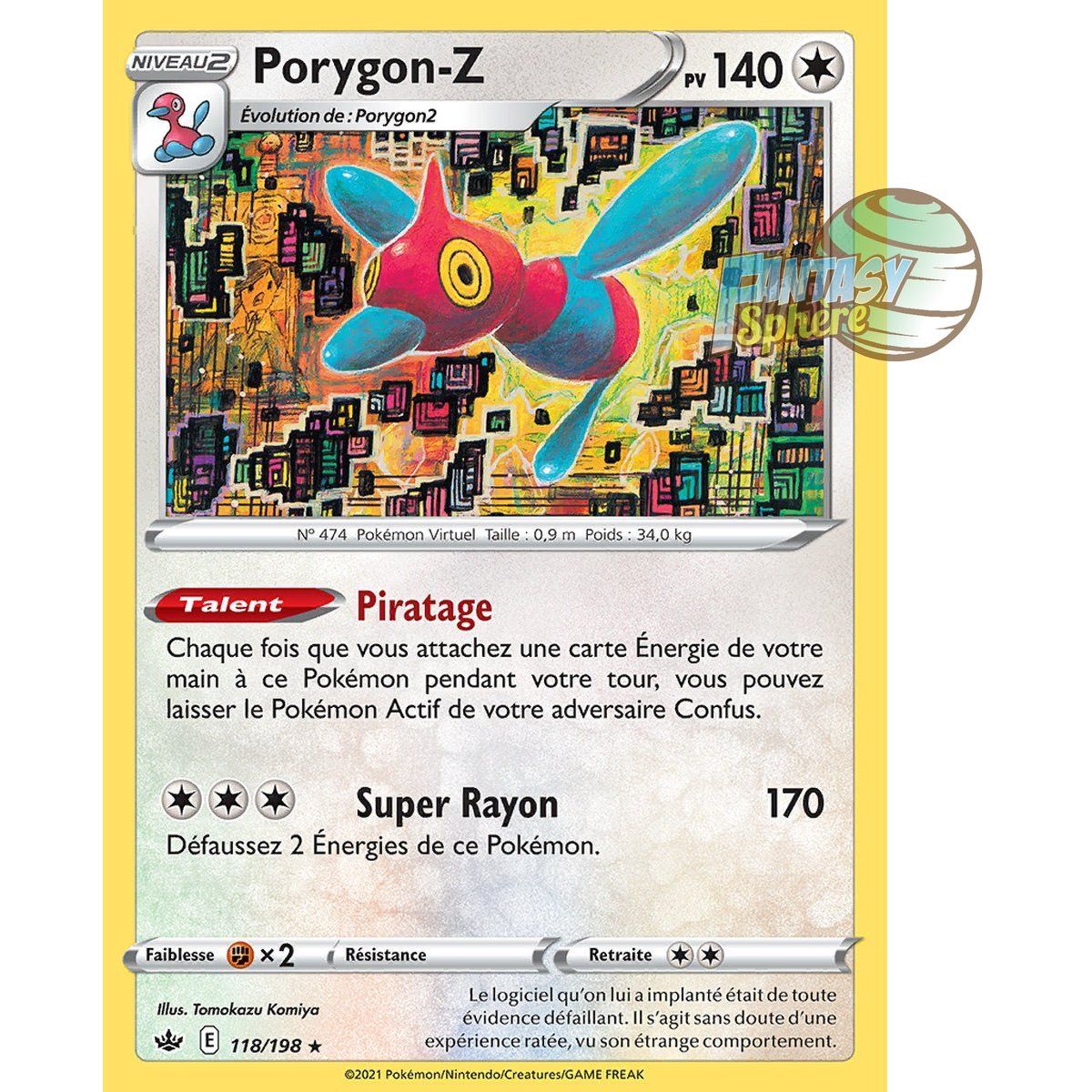 Porygon-Z - Holo Rare 118/198 - Epee et Bouclier 6 Regne de Glace