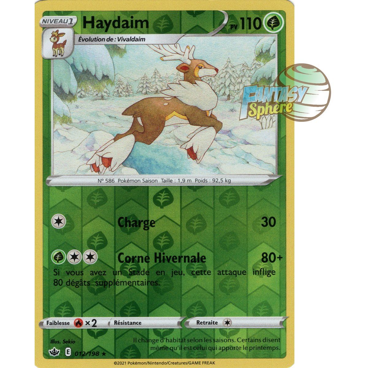 Haydaim - Reverse 12/198 - Epee et Bouclier 6 Regne de Glace