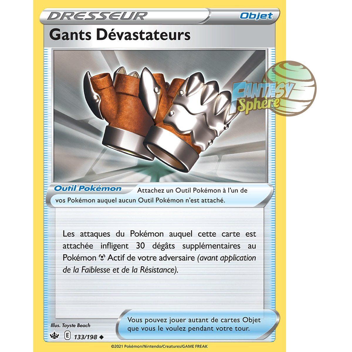 Item Gants Dévastateurs - Peu Commune 133/198 - Epee et Bouclier 6 Regne de Glace