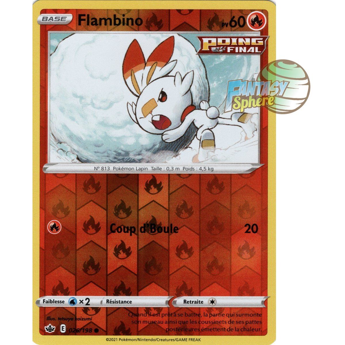 Flambino - Reverse 26/198 - Epee et Bouclier 6 Regne de Glace