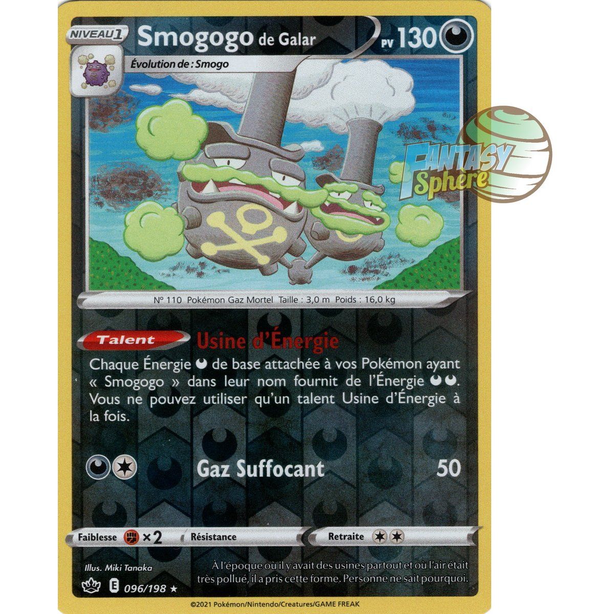 Smogogo de Galar - Reverse 96/198 - Epee et Bouclier 6 Regne de Glace