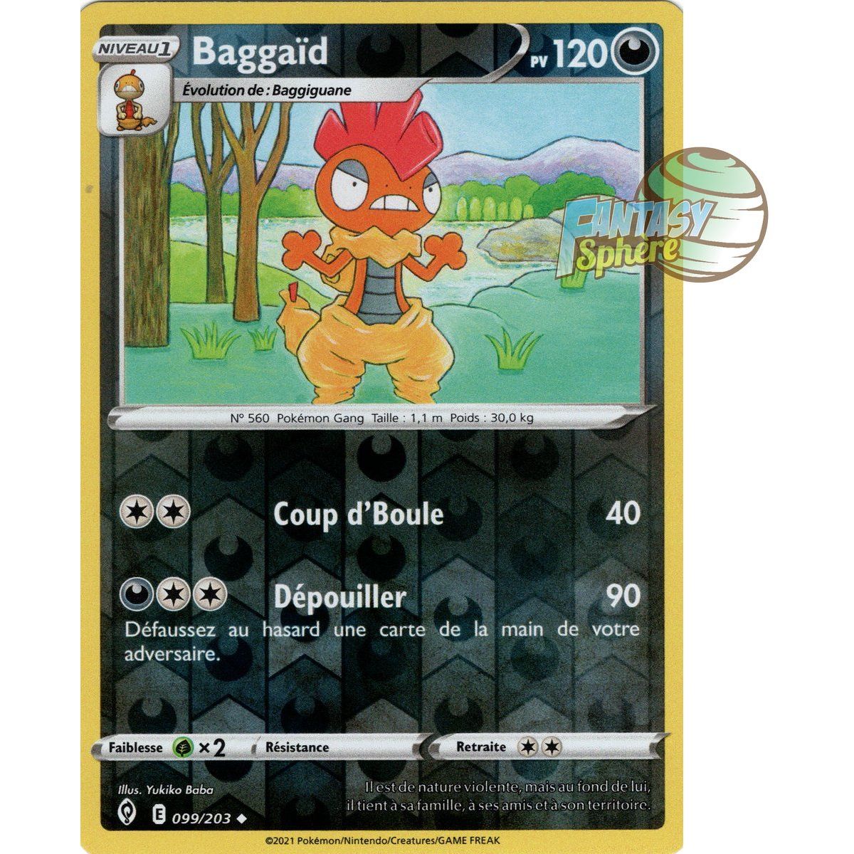 Baggaïd - Reverse 99/203 - Epee et Bouclier 7 Evolution Celeste