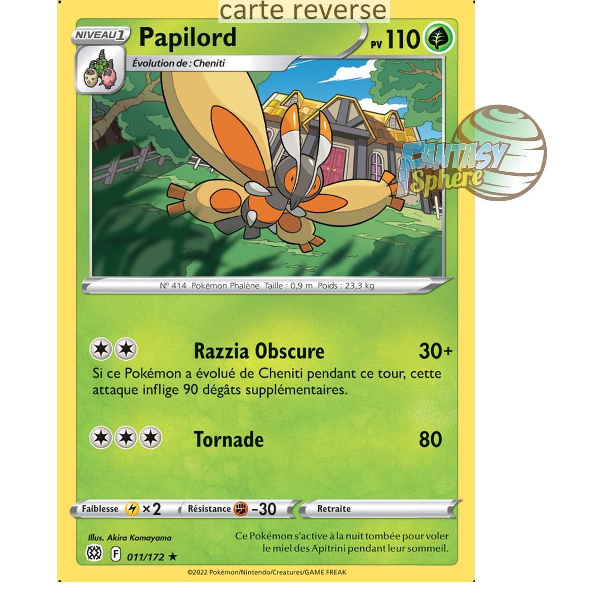 Papilord - Reverse 11/172 - Epee et Bouclier 9 Stars Etincelantes