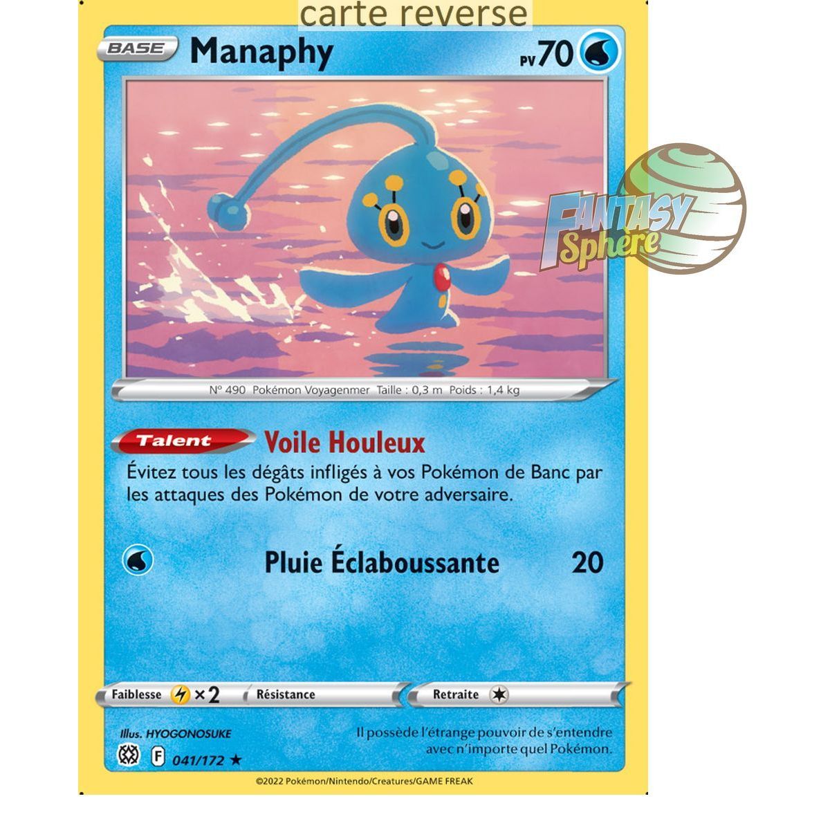 Item Manaphy - Reverse 41/172 - Epee et Bouclier 9 Stars Etincelantes