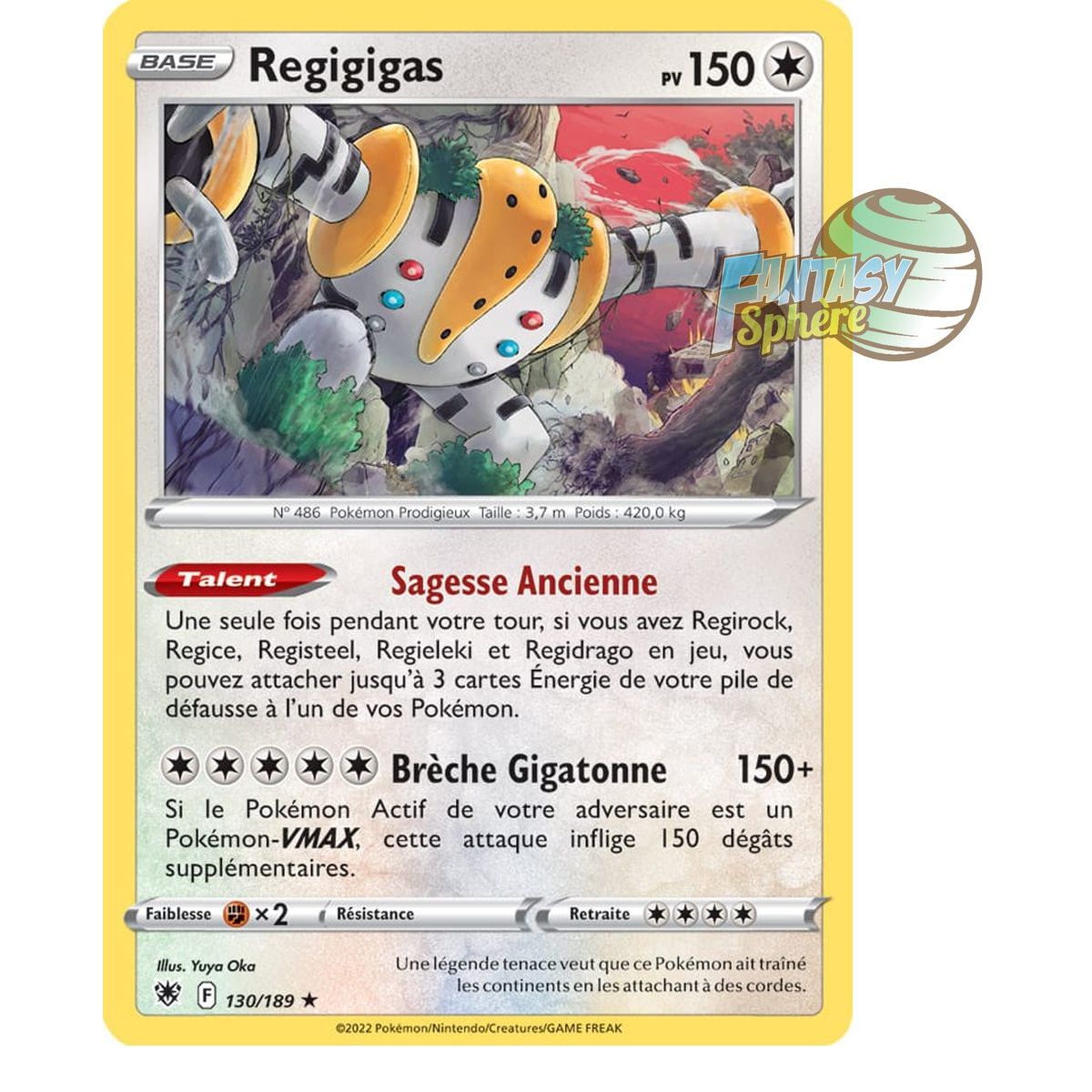 Regigigas - Holo Rare 130/189_H - Epee et Bouclier 10 Astres Radieux